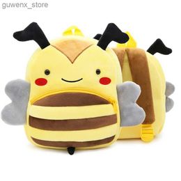 Backpacks Boys Girls Backpack Cute Insect Bee Children Plush Backpack Kindergarten School Bag Y240411