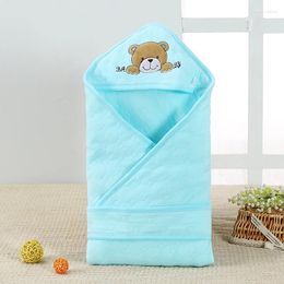 Blankets Summer Baby Blanket Infant Bear Style Cotton Square Envelop Swaddle For Born Hooded Sleepsack Bedding