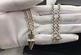 Designer Chrome Pendant Necklace Fashion Trend Hip Hop White Copper Bullet Male Female Generations Hearts Original Lover Gifts Cro4316248