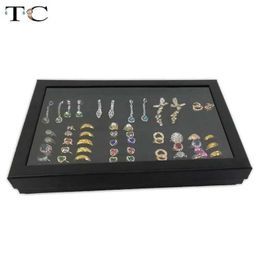 Jewellery Boxes Exquisite Practical Fine 100 slot machine ring display tray Organiser display case Jewellery earring holder storage box transparent window