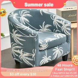 Chair Covers 1Set Armchair Cover Elastic Spandex Geometric Tub Sofa Slipcover Stretch Furniture Protector Printed Couch Club