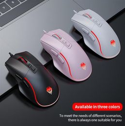 Wired Gaming Mouse USB Computer RGB Ergonomic Mouse Gamer 7 Keys 7200 DPI Silent Mouse Suitable for PC Laptop Computer329c2841749