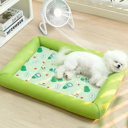 Cool Summer Dog Bed Mat Super Cool Ice Pad Mat For Dogs Cats Blanket Sofa Breathable Ice Silk Pad Kennel Pet Summer Washable Bed 240411
