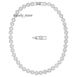 Swarovski Necklace Designer Women Women Original qualità collane a ciondolo Angelic Brillian e alla moda Collana a diamante completa per donne che usano elementi