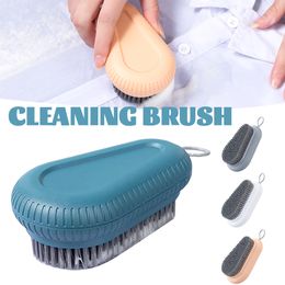 2pcs Plastic Soft Wool Multi Washing Brushes Hand Held Scale Shoes Brush Anti Slip Wall Mounted Cleaning Brush Saves Space