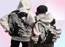 Anime Hoodies Streetwear Couple Winter Coat Fashion Loose Cartoon Sasuke Japan Hoodie Sweatshirt Unisex Hoodie Men Womens8581763