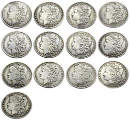 US 13pcs Morgan Dollars 18781893 CC Different Dates Mintmark craft Silver Plated Copy Coins metal dies manufacturing 257930581630172