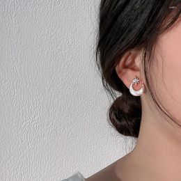 Stud Earrings Star Moon Asterism Resin Crystals Vintage Earring For Women Luxury Jewellery Wholesale 2024 In Trendy Gift