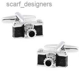 Cuff Links HYX Luxury shirt Black camera cufflink for mens Brand cuff buttons cuff links High Quality abotoaduras Jewelry Y240411