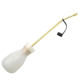Bulb Duster Diatomaceous Powder Duster with Copper Lance for Bugs Pests Termites Ants(White)