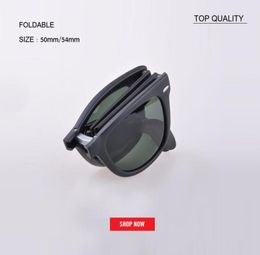 factory top quality classic 50mm square Foldable Sun glasses Men Women oversized 54mm SunGlasses Driving designer Folding lens mat6375489