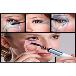 Eyebrow Tools Stencils Wholenew 3 In 1 Mascara Shield Guard Beauty Eyelash Comb Applicator Guide Card Makeup Tool 7Coy1213 Drop Delive Otmba