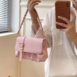 Shoulder Bags Korea Ulzzang Y2k Ladies PU Wallet Fashion Vintage Ins Solid Simple Harajuku Chic Casual Messenger Bag Women