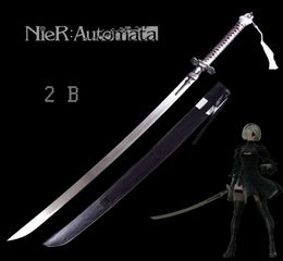 Metal Handicraft Article Crafts Game NieRAutomata 2B Sword 9S039s Real Stainless Steel Blade Zinc Alloy Cosplay Prop Brand N7342720