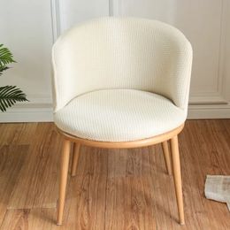 Minimalist Style Semi-circular Dining Chair Cover Casual Coffee Chair Dustproof Protect Cover Elastic One-piece Chair Seat Cover