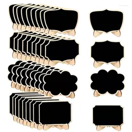 Party Decoration 40PCS Mini Chalkboard Small Blackboard With Support Easels 4 Different Styles For Wedding Label Parties Event Decor