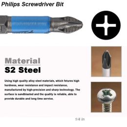 Magnetic Screwdriver Bits Set PH1 PH2 PH3 PZ1 PZ2 PZ3 Anti-slip 1/4 Hex Shank Fit Hand Electric Drill Driver Tool Part Accessory