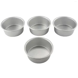 Baking Moulds 4 Inch Small Cake Pan Set Of Round Pans Tins Bakeware For Mini Pizza Quiche Non Toxic & Healthy