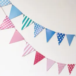 Party Decoration Baby Shower Banner Birthday For Boy Girl Garland Paper Hanging Bunting Flag Gender Reveal Decorations