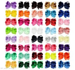 40 Colours 6 Inch Fashion Baby Ribbon Bow Hairpin Clips Girls Large Bowknot Barrette Kids Hair Boutique Bows Children Hair Accessor4683653