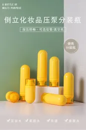 Storage Bottles YUXI Inverted Water Milk Bottle Thick Wall Plastic Round Bottom Lotion Essence Spray Small Capacity