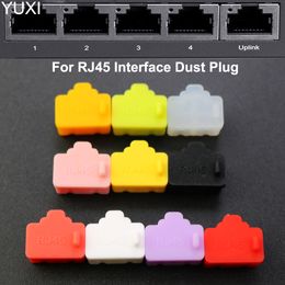 YUXI 10pcs/set Colourful Silicone Anti Dust Plug Laptop Dustproof Stopper Network cable port RJ45 Interface Dust Plug