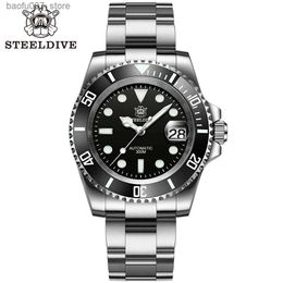 Wristwatches SD1953 Steeldive Brand 2022 Men Mechanical Wrist 41mm Stainless Steel Men NH35 Sapphire Glass Men es reloj