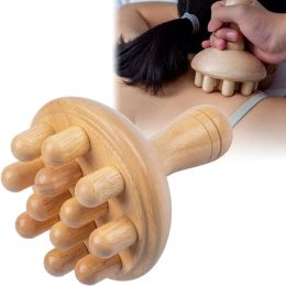 Wood Massage Tool Lymphatic Drainage Massager Anti Cellulite Fascia Massage Roller Gau Sha for Full Body Muscle Pain Relief