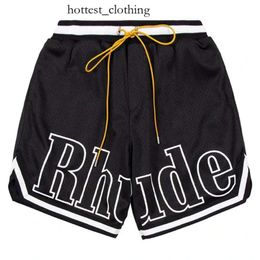 Designer Shorts Rhude Shorts Men's Capsule Shorts Summer Beach Pants Mesh Material Breathable Sweat Loose Fitness Basketball Pants Mens Short Size:M-3Xl 942