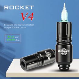 Motor Gun Mini Rocket Rotary Tattoo Machine Short Pen RCA Interface Rocket Battery Source Permanent Lips Eyebrow Makeup Body Art