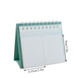 3 Inch Desktop Standing Photo Album Mini Instax Photos Album Desk Calendar 68 Pockets Idol Cards Binder Photocard Holder