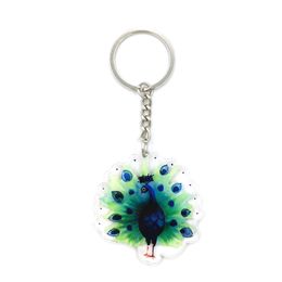 Beautiful Elegant Peafowl Feather Anime keychain Badge Holder ID Card Lanyards Mobile Phone Rope Key Keychain Key Ring Gifts