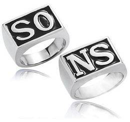 2pcs The Rings Men Rock Punk Cosplay costume Silver Size 8-13 Motorcycle ring finger9686856