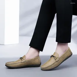 Casual Shoes Fashion Trends Men Loafers Man Boat Footwear Soft Flat Comfy Leather Driving Walk Daily Sneakers
