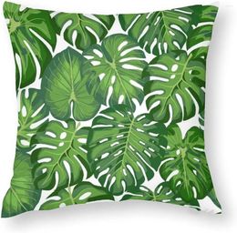 Pillow Tropical Green Leaf Outdoor Decorative Throw Case Palm Square Cover For Living Room Sofa And Bed