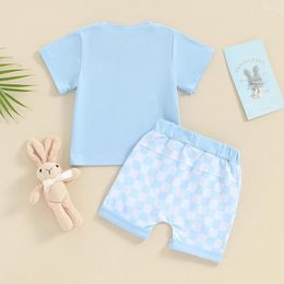 Clothing Sets Baby Boy Summer Clothes Checkerboard T Shirt Plaid Short 0 6 12 18 24Months 2t 3t Shorts Set Toddler Infant Outfit