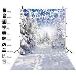 Tree Forest Winter Snow Scenic Photography Backdrop Child Baby Portrait Photographic Background Photocall Photo Studio Props