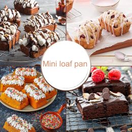 Mini Loaf Pan Brownie Bread Baking Tray Cheesecake Silicone Mold Rectangle Soap Mould Kitchen Reposteria Y Pasteleria Accesorios