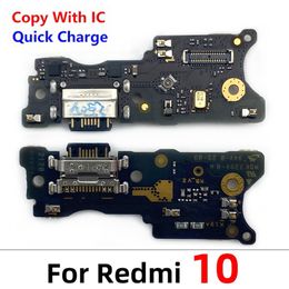 Original For Xaiomi Redmi 10 10A 10C USB Micro Charger Charging Port Dock Connector Microphone Board Flex Cable