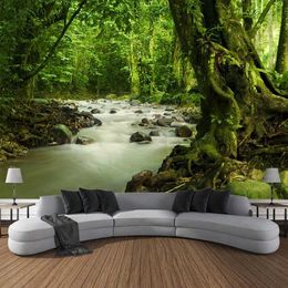 river big tree Tapestries landscape Forest tapestry wall art decoration hanging cloth curtain home bedroom living room decoration R0411