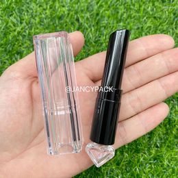 Storage Bottles 12.1mm Empty Lipstick Tube Square Packaging Bottle Refillable Caps Plastic Container