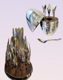 Egg Dinner Set Stainless Steel Tableware Luxury Cutlery Vintage Quality Knife Fork Dining Western26733666177442