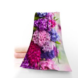 Hyacinth Towels Microfiber Bath Towels Travel,Beach,Face Towel Custom Creative Towel Size 35X75cm,70X140cm