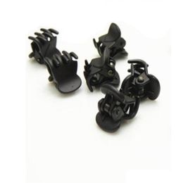 Hair Clips Wholefashion Designer Black Plastic Mini Hairpin Cliper Clamp With Pattern For Women1374526 Drop Delivery Products Care Sty Otr0P