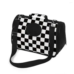 Cat Carriers Classic Checkerboard Plaid Carrier For Shoulder Bag Accessories Portable Backpack Travel Cats Transport