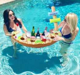 Swimming Pool Accessories Inflatable Boat Beer Ice Bucket Cooler Float Cup Holder Drink Holders Stand7307032