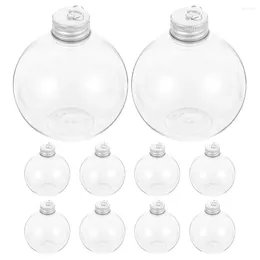 Vases 10 Pcs Christmas Spherical Bottle Juice Bottles Multipurpose Drink Lightweight Water Caps Convenient The Pet Lockets