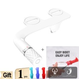 Bidet Slim Design Toilet Seat Bathroom Hygiene Shower Dual Nozzles Fresh Water Butt Cleaning For Pregnant Women And Children