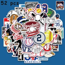 52pcs Baseball Sports Stickers Funny Cool Decals For Laptop Luggage Guitar Skateboard Phone PS5 Scrapbook Stickers Kid Toy