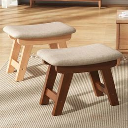 Nordic Solid Wood Small Square Stool Living Room Cloth Art Sofa Stool Low Stool Wooden Stool Foot Stool Door Shoe Stool